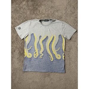 Mens Tshitr OCTOPUS DRAFT TEE Grey, Made In Italy, Streetwear Style, Size S